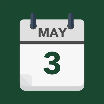 Calendar icon showing 3rd May