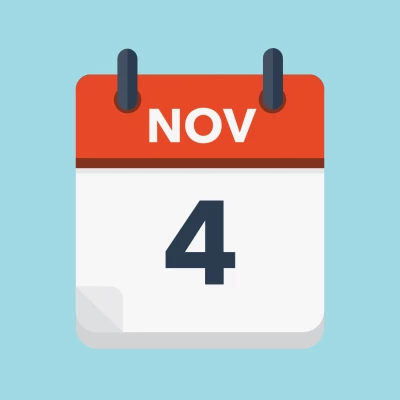 Calendar icon showing 4th November