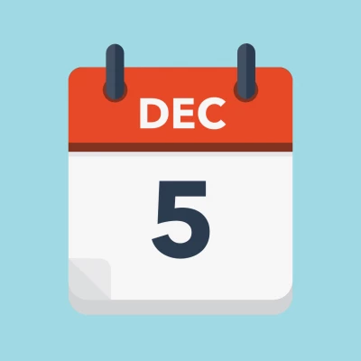 Calendar icon showing 5th December