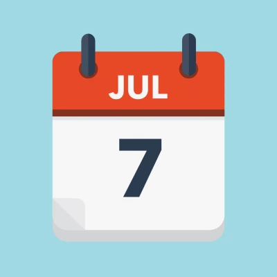 Calendar icon showing 7th July