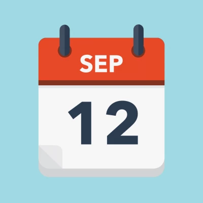 Calendar icon showing 12th September