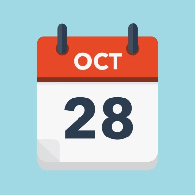 Calendar icon showing 28th October