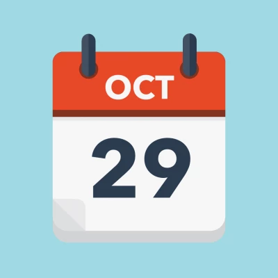 Calendar icon showing 29th October