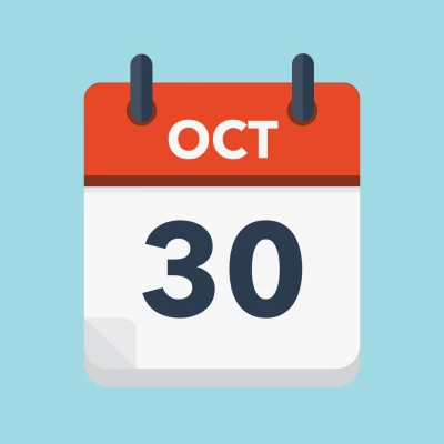 Calendar icon showing 30th October