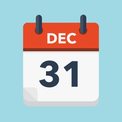 Calendar icon showing 31st December